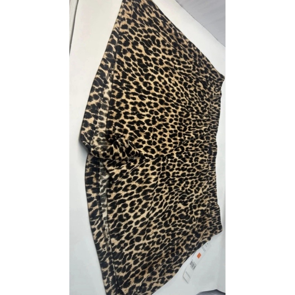 Y2K Leopard Print Sleep Shorts Cozy Plus Sz 2XL Lounge Gym Micro Just Be Shorts